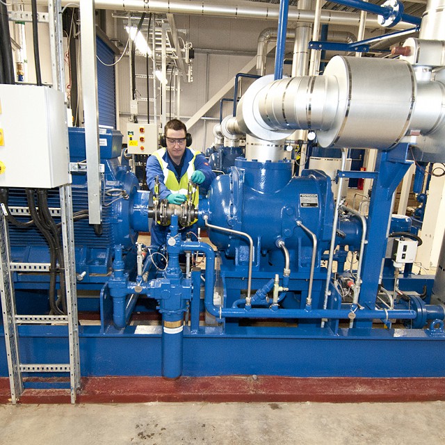 An engineer servicing an ammonia refrigeration plant in the UK/ Andy Pearson private collection