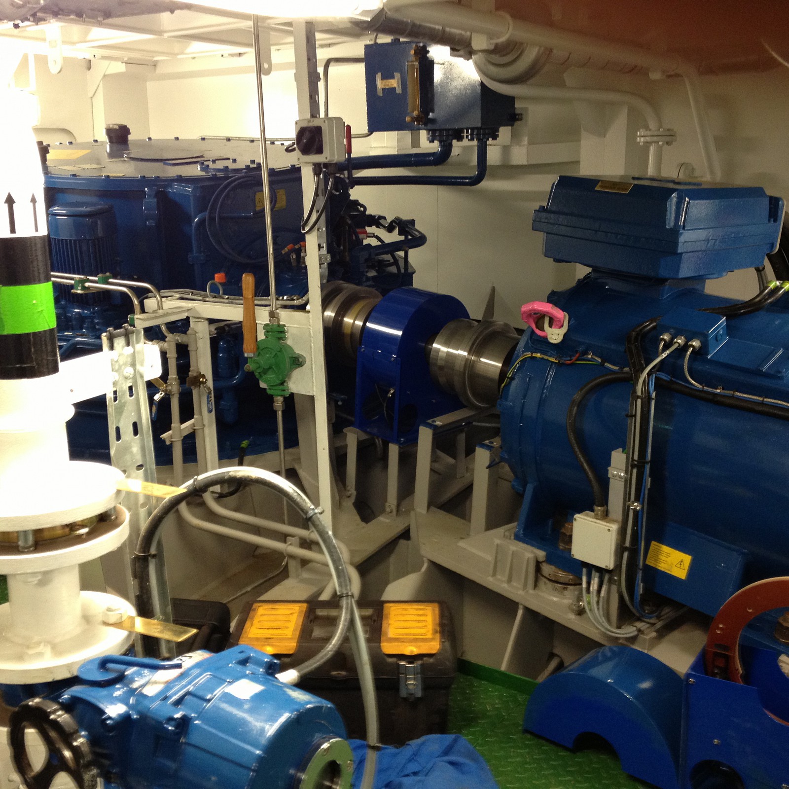 MV Lochinvar – view of propulsion cabinet fresh water cooling pumps and starters./John Hayden private collection