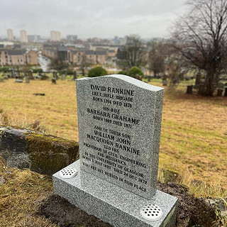 William Rankine's new headstone!